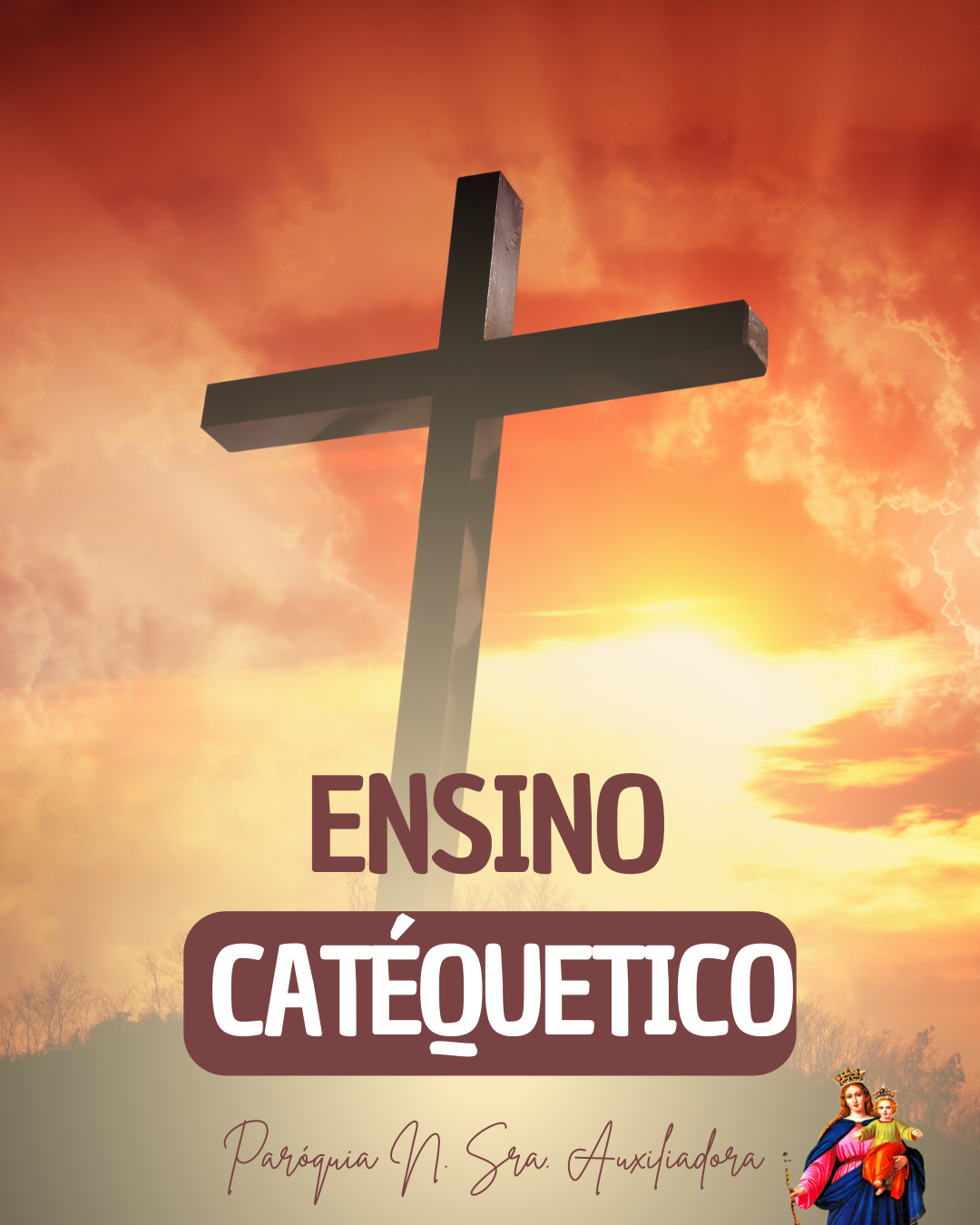 Story-Instagram-Dia-do-Catequista-Parabens-Pelo-Seu-Dia-Cruz-Cristo-Marrom